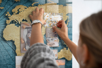 Magnet board 3D-wereldkaart