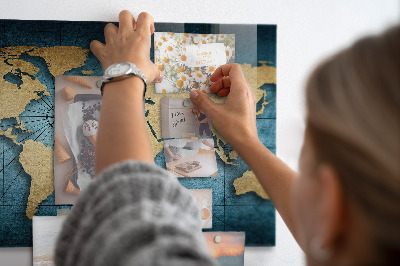 Magnet board 3D-wereldkaart