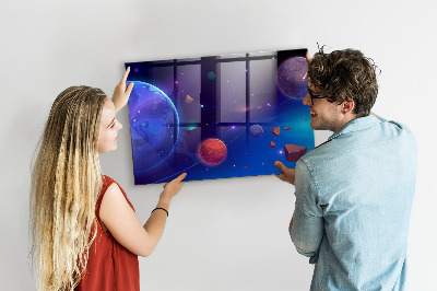 Magnetisch wandbord Planeten sterrenstelsel