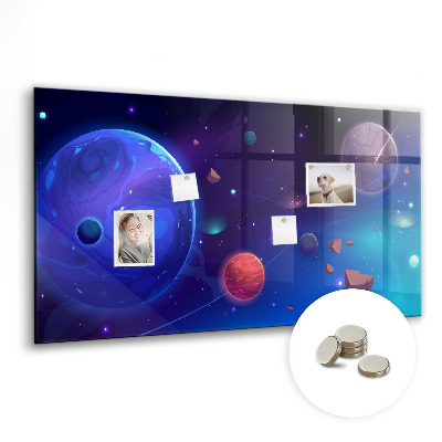 Magnetisch wandbord Planeten sterrenstelsel