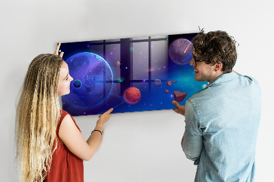 Magnetisch wandbord Planeten sterrenstelsel