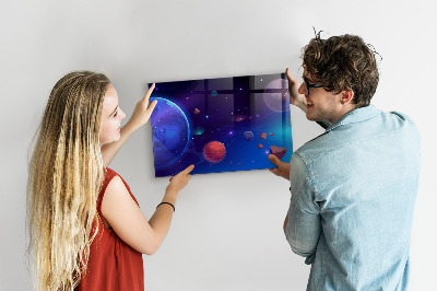 Magnetisch wandbord Planeten sterrenstelsel