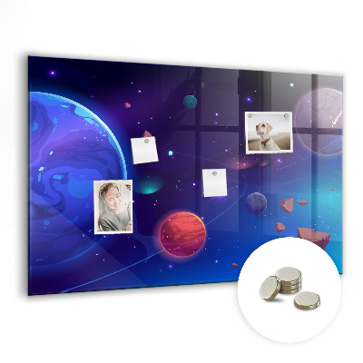 Magnetisch wandbord Planeten sterrenstelsel
