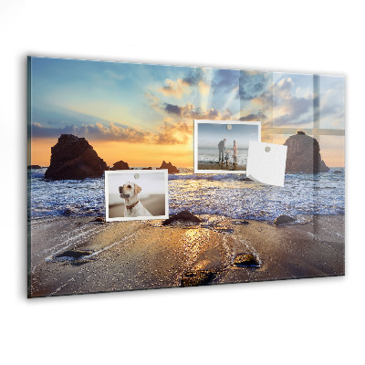 Magnet board Zonsondergang op het strand