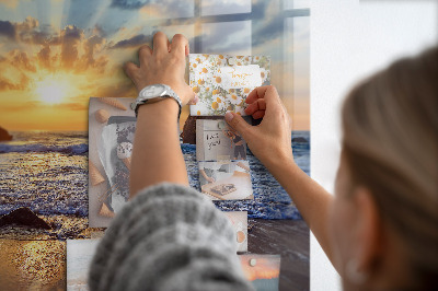 Magnet board Zonsondergang op het strand