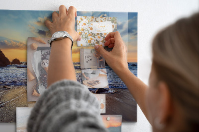 Magnet board Zonsondergang op het strand