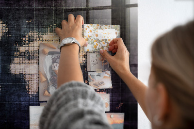 Magnetisch wandbord Abstracte wereldkaart