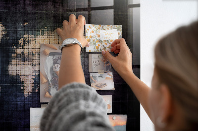 Magnetisch wandbord Abstracte wereldkaart