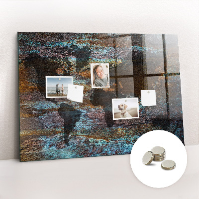 Magnet board Roest wereldkaart