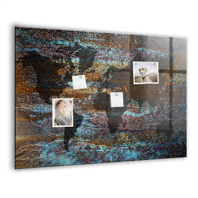 Magnet board Roest wereldkaart