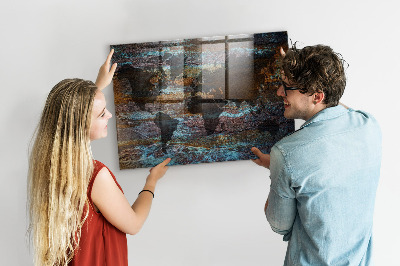 Magnet board Roest wereldkaart