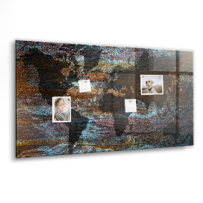 Magnet board Roest wereldkaart