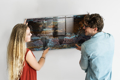 Magnet board Roest wereldkaart