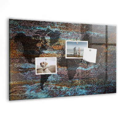 Magnet board Roest wereldkaart