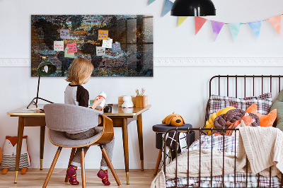 Magnet board Roest wereldkaart
