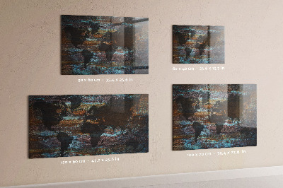Magnet board Roest wereldkaart