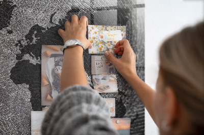 Magnetisch wandbord Betonnen wereldkaart