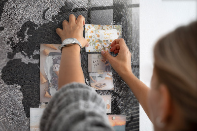 Magnetisch wandbord Betonnen wereldkaart
