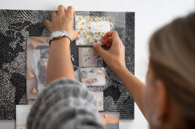 Magnetisch wandbord Betonnen wereldkaart