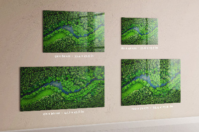 Memobord keuken Rivier in het bos