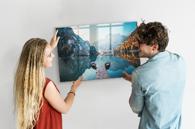 Magnet board Boten op het meer