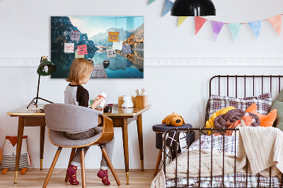 Magnet board Boten op het meer