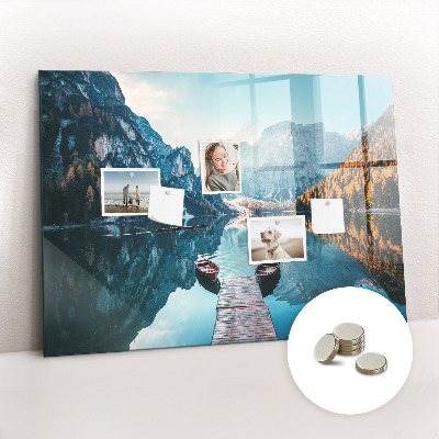 Magnet board Boten op het meer