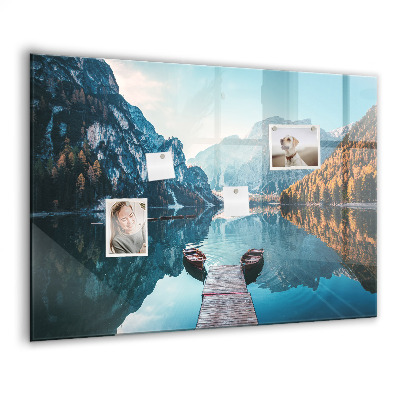 Magnet board Boten op het meer