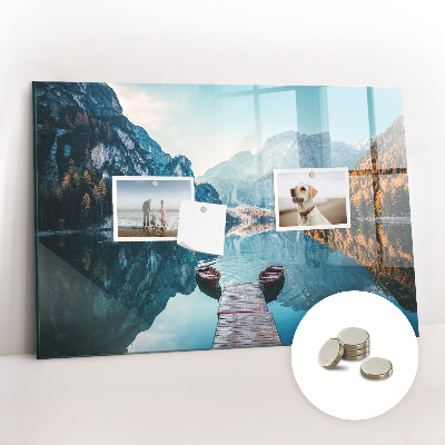 Magnet board Boten op het meer