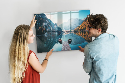 Magnet board Boten op het meer