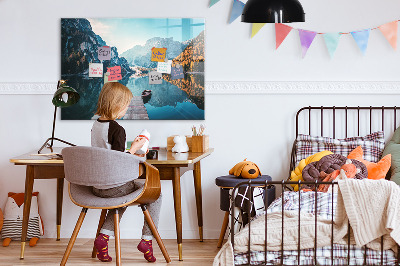 Magnet board Boten op het meer