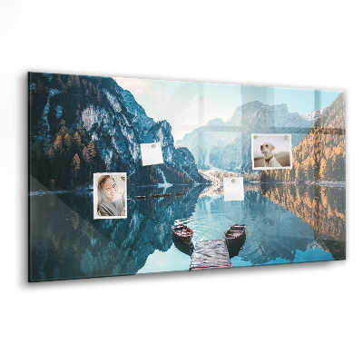 Magnet board Boten op het meer