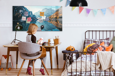 Magnet board Boten op het meer