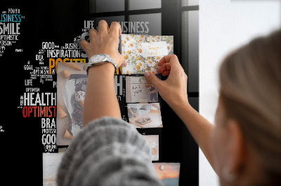 Magnetisch wandbord Positieve wereldkaart