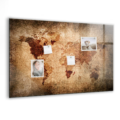 Magnetisch wandbord Oude wereldkaart