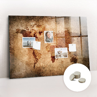 Magnetisch wandbord Oude wereldkaart