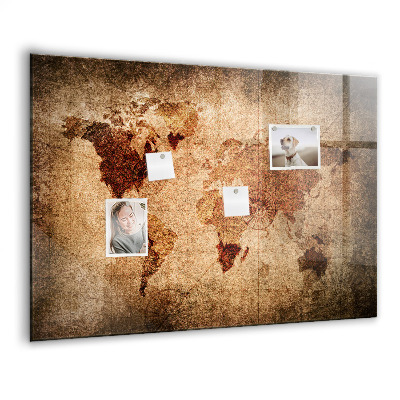 Magnetisch wandbord Oude wereldkaart