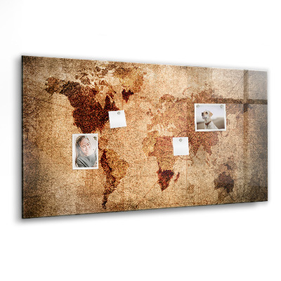Magnetisch wandbord Oude wereldkaart