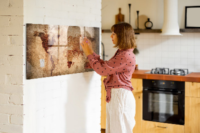 Magnetisch wandbord Oude wereldkaart