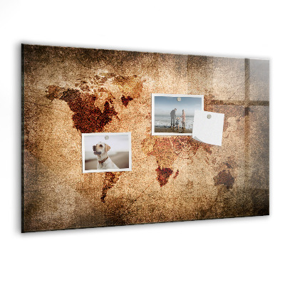Magnetisch wandbord Oude wereldkaart