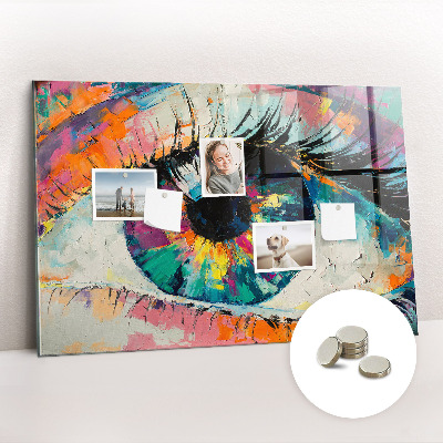 Memobord keuken De pupil van het menselijk oog