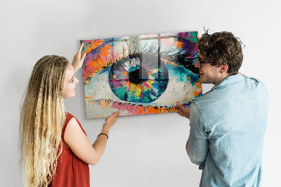 Memobord keuken De pupil van het menselijk oog