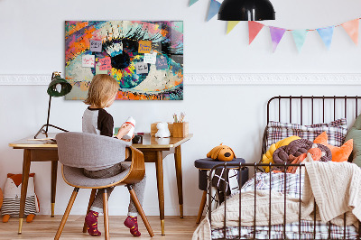 Memobord keuken De pupil van het menselijk oog