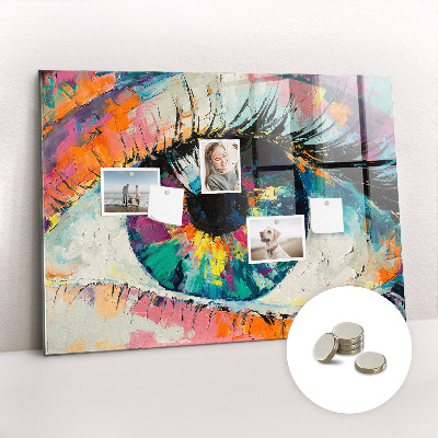 Memobord keuken De pupil van het menselijk oog