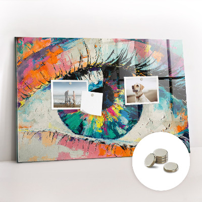 Memobord keuken De pupil van het menselijk oog