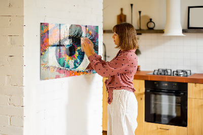 Memobord keuken De pupil van het menselijk oog