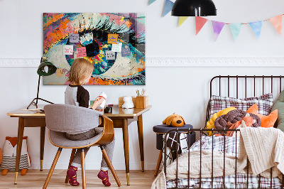 Memobord keuken De pupil van het menselijk oog