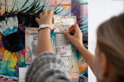 Memobord keuken De pupil van het menselijk oog