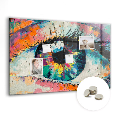 Memobord keuken De pupil van het menselijk oog