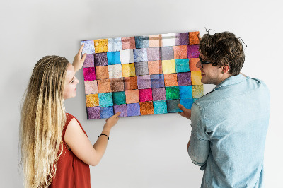 Magnet board Houten kubussen